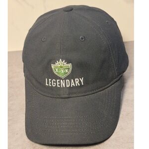 Legendary Headwear Black Embroidered‎ LH Logo Strapback Dad Hat Baseball Cap